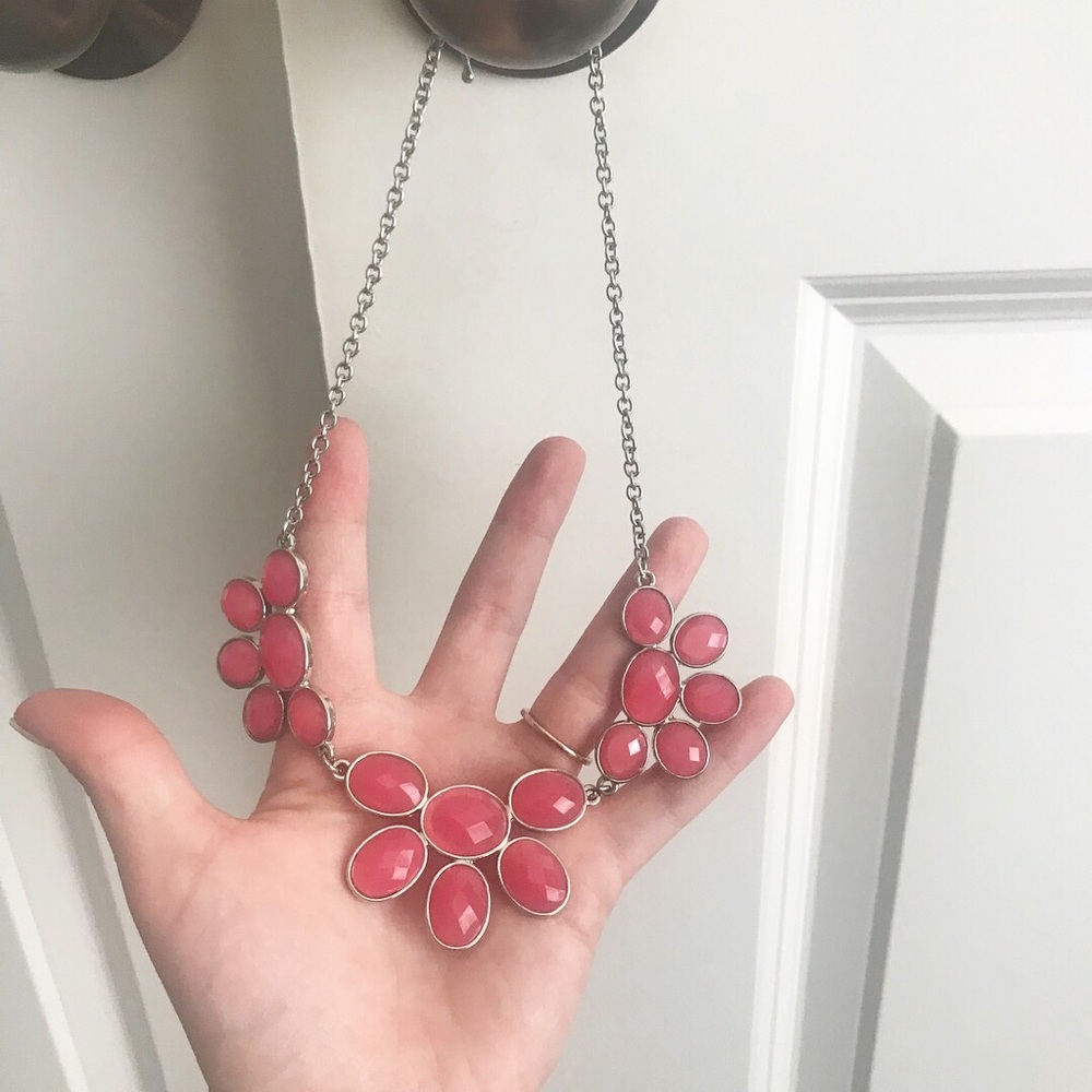 Charming Charlie’s pink statement necklace